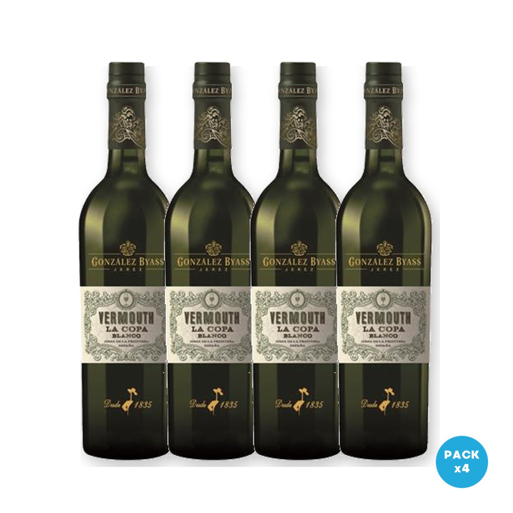 La Copa – Vermouth Gonzalez Byass Blanco 750ml – 4 unidades La Copa - Vermouth Gonzalez Byass Blanco 750ml - 4 unidades