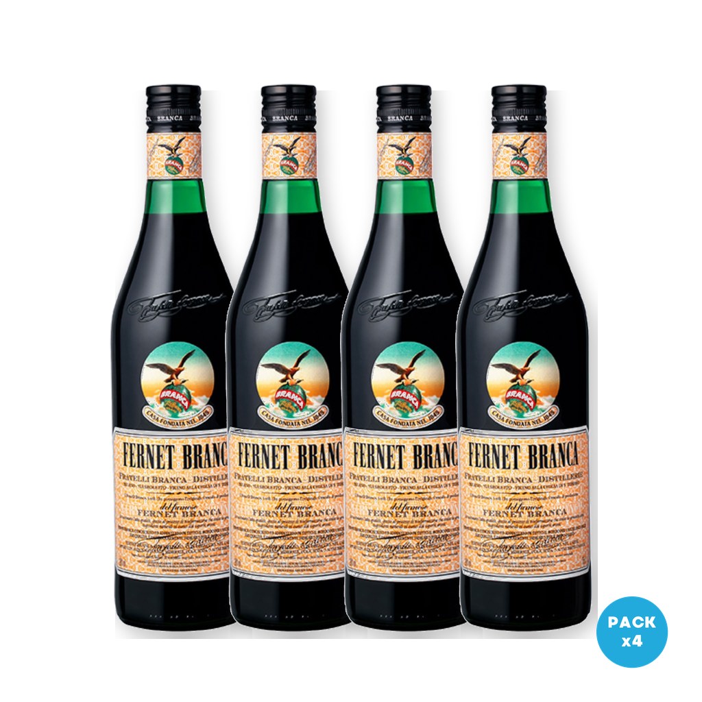 Branca – Fernet 750ml – 4 unidades Branca - Fernet 750ml - 4 unidades