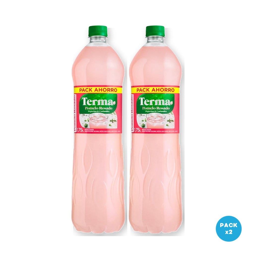 Terma – Aperitivo Sin Alcohol Pomelo Rosado 1.75L – 2 unidades Terma - Aperitivo Sin Alcohol Pomelo Rosado 1.75L - 2 unidades