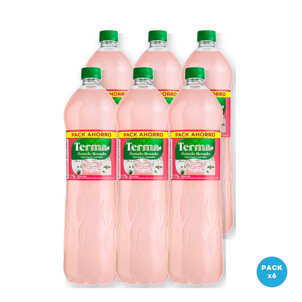 Terma – Aperitivo Sin Alcohol Pomelo Rosado 1.75L – 6 unidades Terma - Aperitivo Sin Alcohol Pomelo Rosado 1.75L - 6 unidades