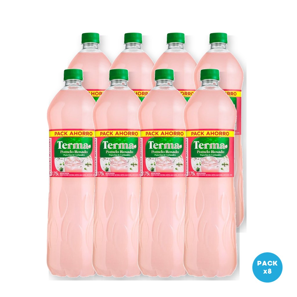 Terma – Aperitivo Sin Alcohol Pomelo Rosado 1.75L – 8 unidades Terma - Aperitivo Sin Alcohol Pomelo Rosado 1.75L - 8 unidades