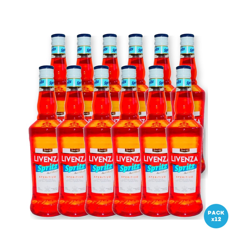 Livenza – Aperitivo Con Alcohol Spritz 750ml – 12 unidades Livenza - Aperitivo Con Alcohol Spritz 750ml - 12 unidades