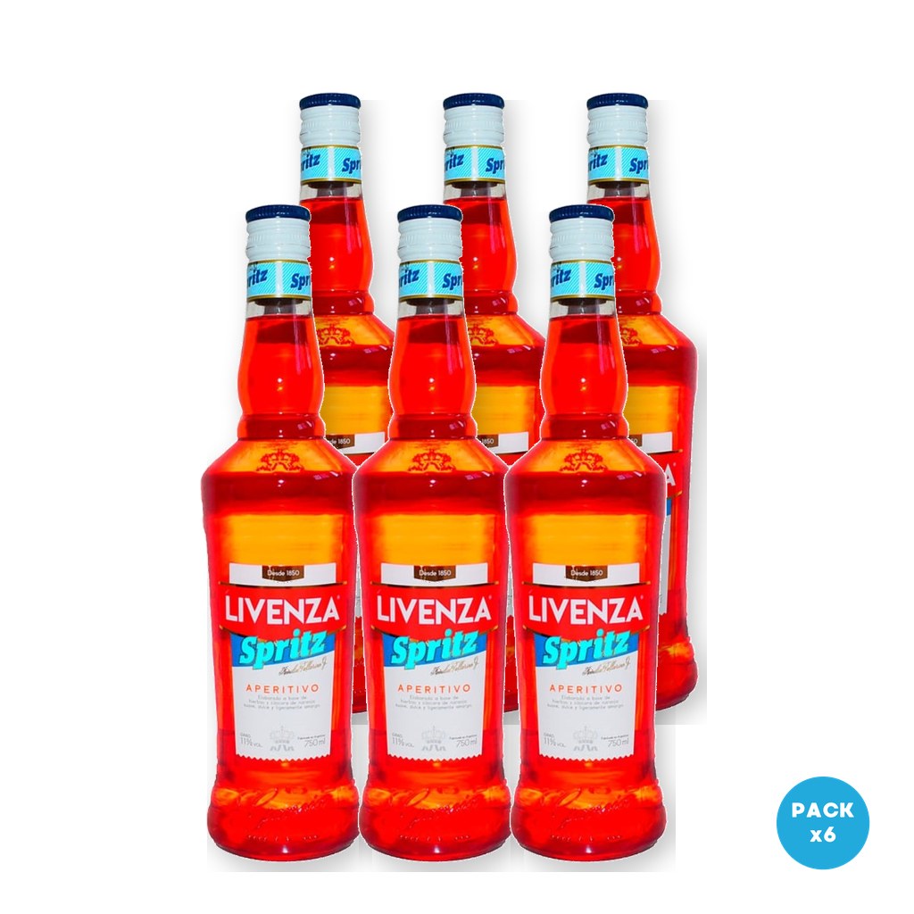 Livenza – Aperitivo Con Alcohol Spritz 750ml – 6 unidades Livenza - Aperitivo Con Alcohol Spritz 750ml - 6 unidades