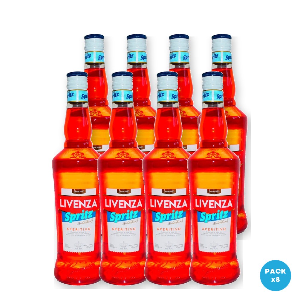 Livenza – Aperitivo Con Alcohol Spritz 750ml – 8 unidades Livenza - Aperitivo Con Alcohol Spritz 750ml - 8 unidades