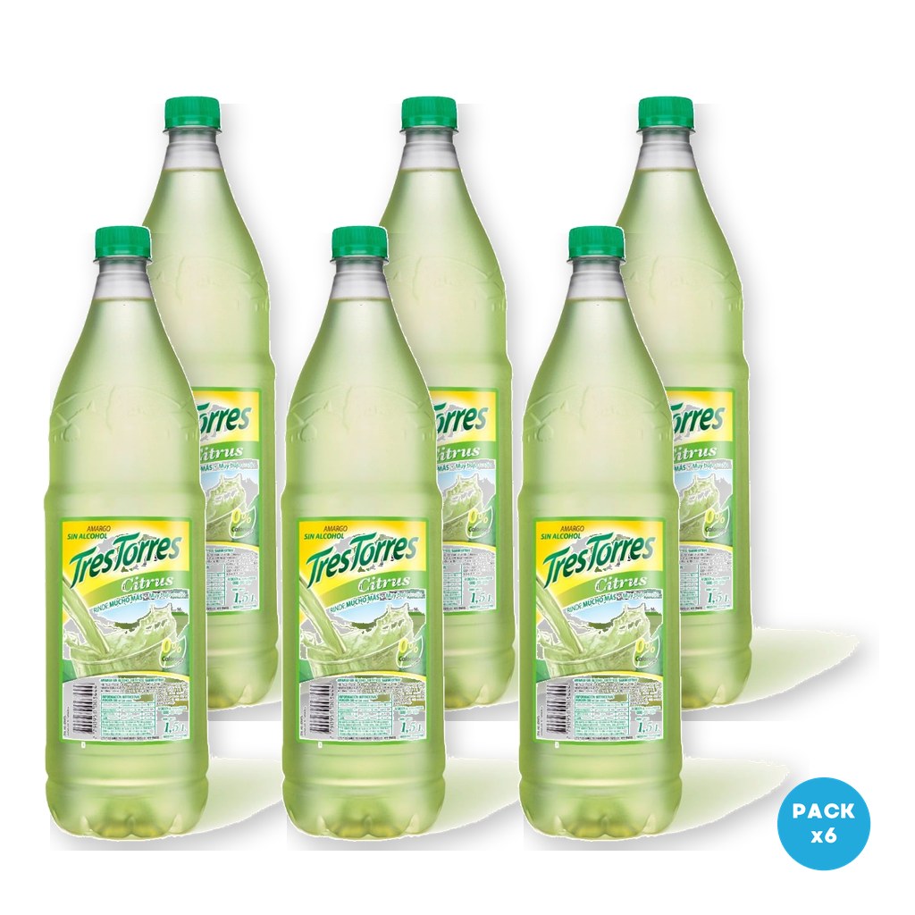 Tres Torres – Aperitivo Sin Alcohol Citrus 1.5L – 6 unidades Tres Torres - Aperitivo Sin Alcohol Citrus 1.5L - 6 unidades