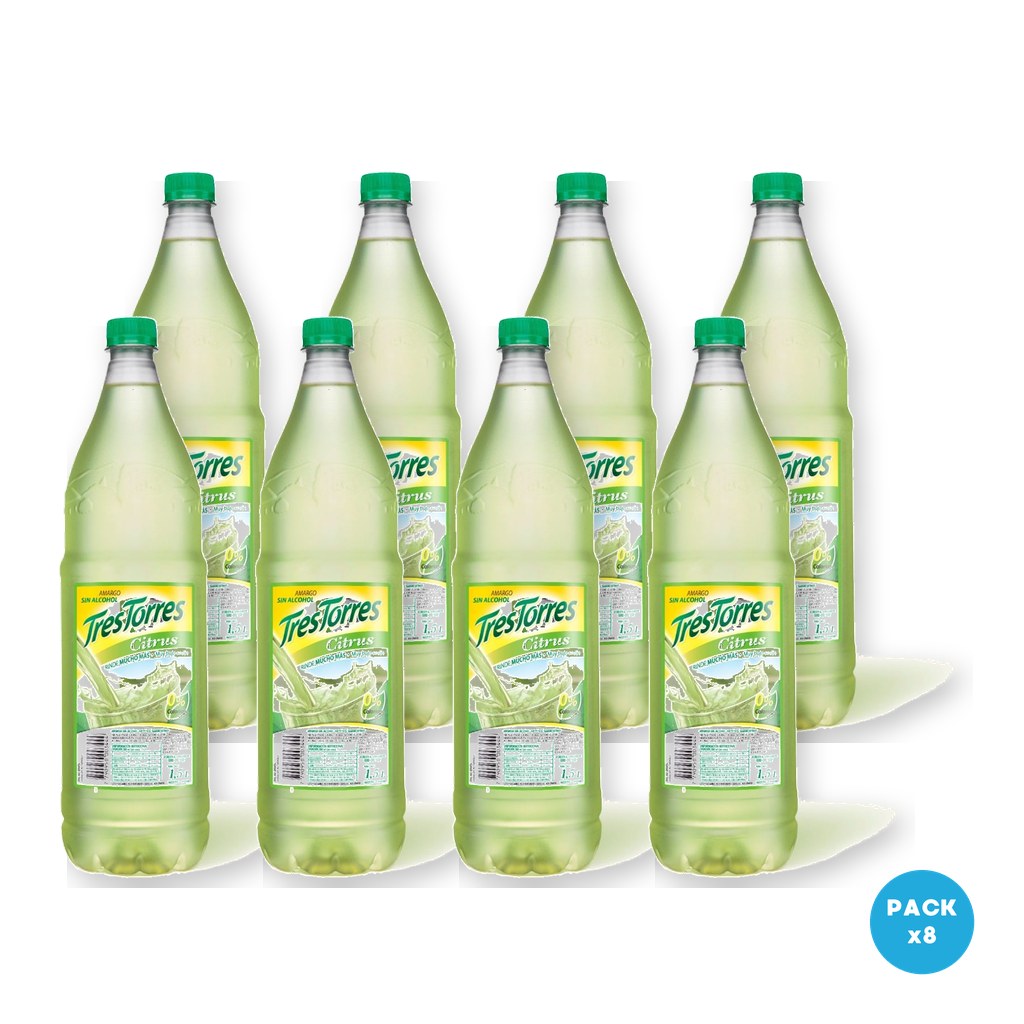 Tres Torres – Aperitivo Sin Alcohol Citrus 1.5L – 8 unidades Tres Torres - Aperitivo Sin Alcohol Citrus 1.5L - 8 unidades