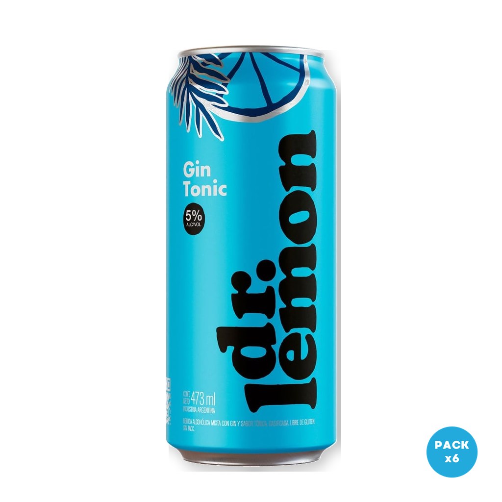 Dr.Lemon - Americano Gintonic Lata 473ml - 1 Six Pack