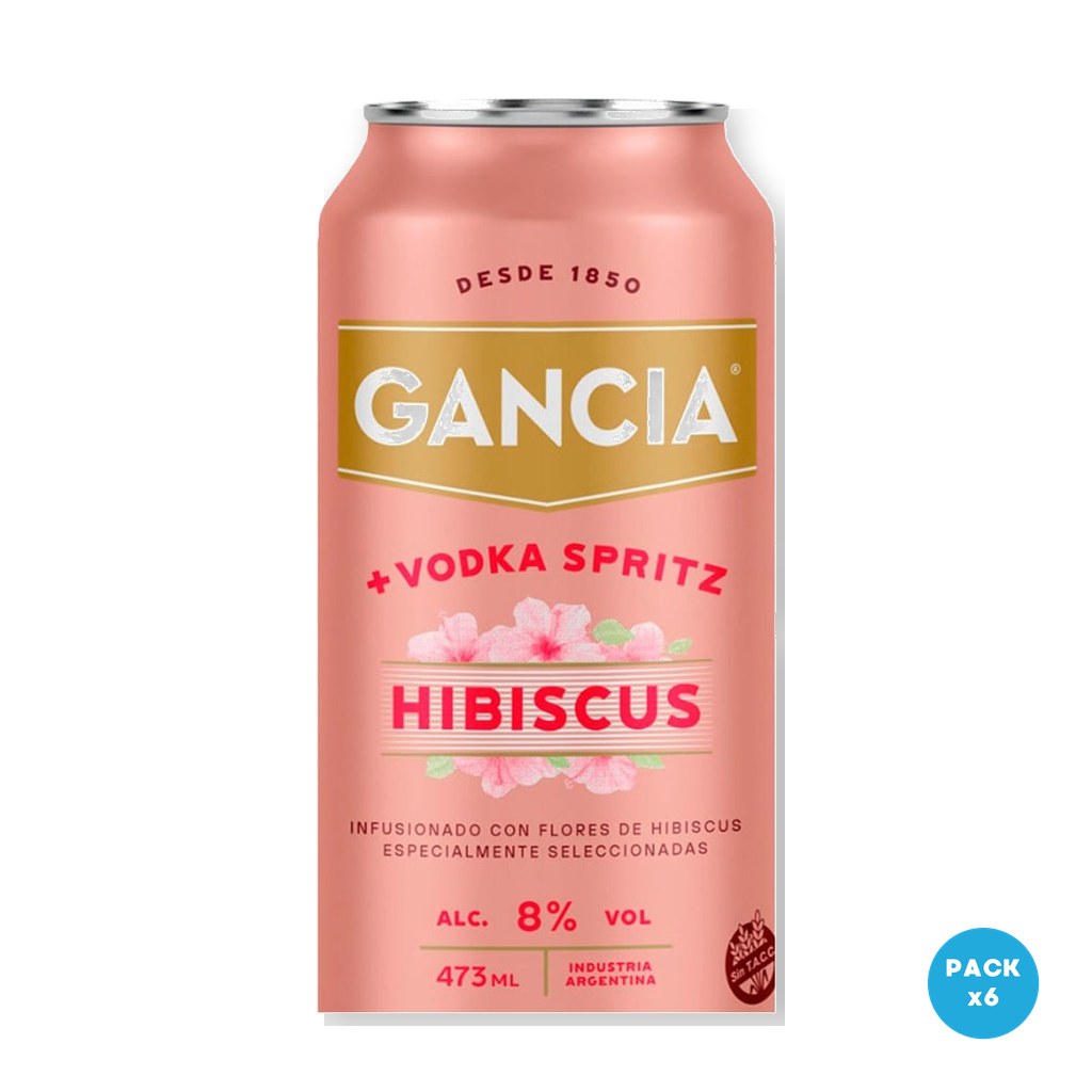 Gancia - Aperitivo Spritz Hibiscus Lata 473ml - 1 Six Pack