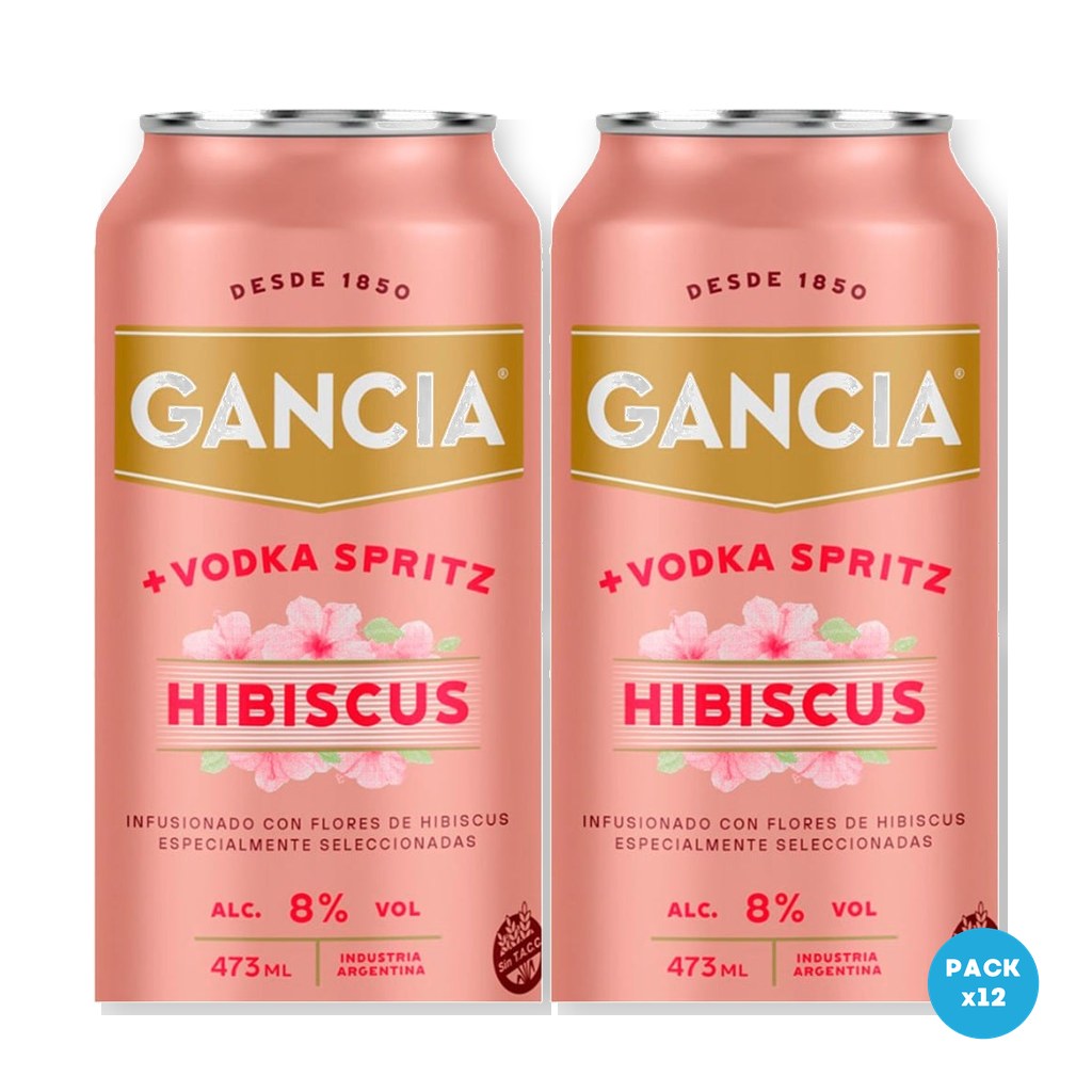 Gancia – Aperitivo Spritz Hibiscus Lata 473ml – 2 Six Packs Gancia - Aperitivo Spritz Hibiscus Lata 473ml - 2 Six Packs
