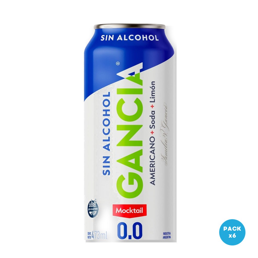 Gancia - Aperitivo Sabor Limón Sin Alcohol Lata 473ml - 1 Six Pack