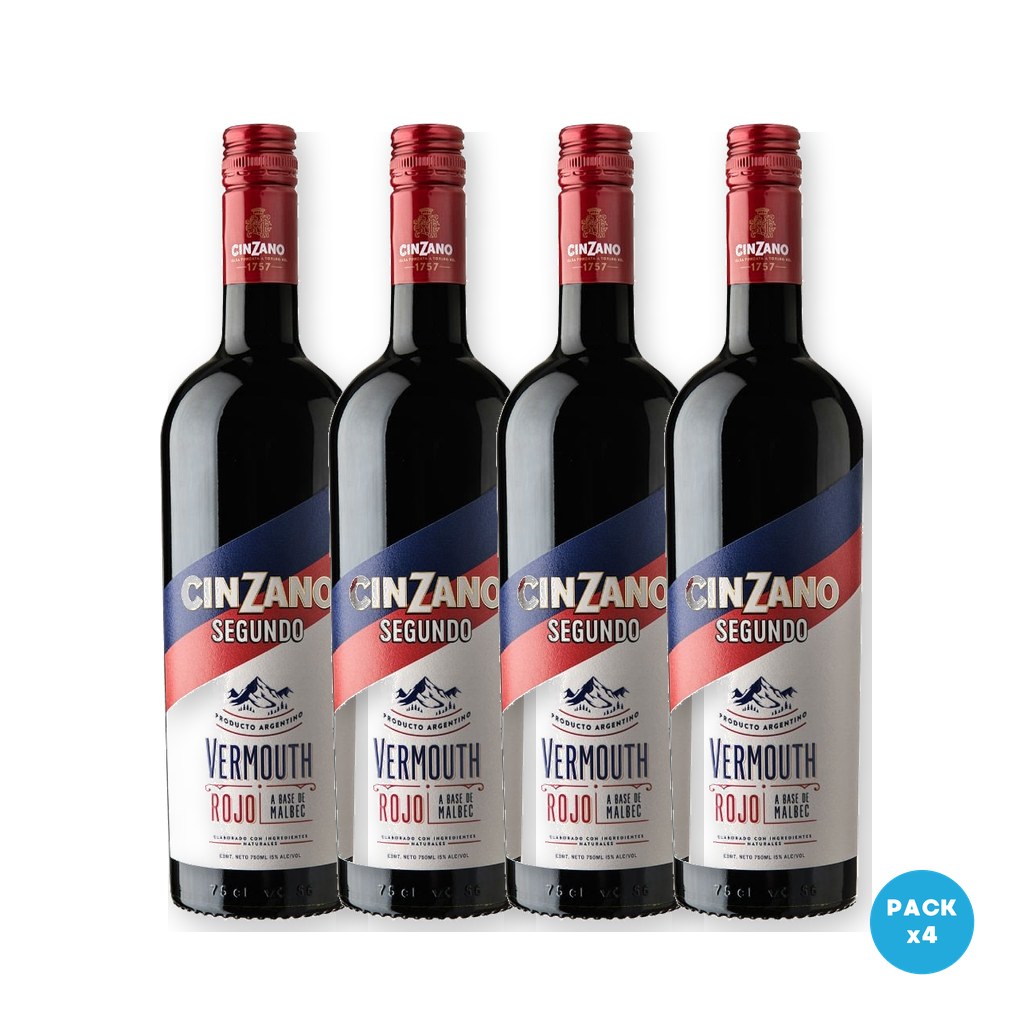 Cinzano – Vermouth Segundo 750ml – 4 unidades Cinzano - Vermouth Segundo 750ml - 4 unidades