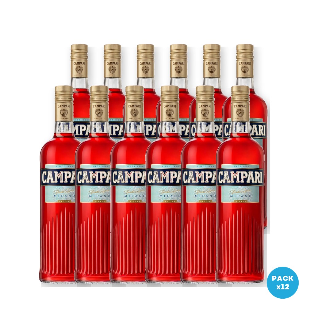Campari – Aperitivo 750ml – 12 unidades Campari - Aperitivo 750ml - 12 unidades
