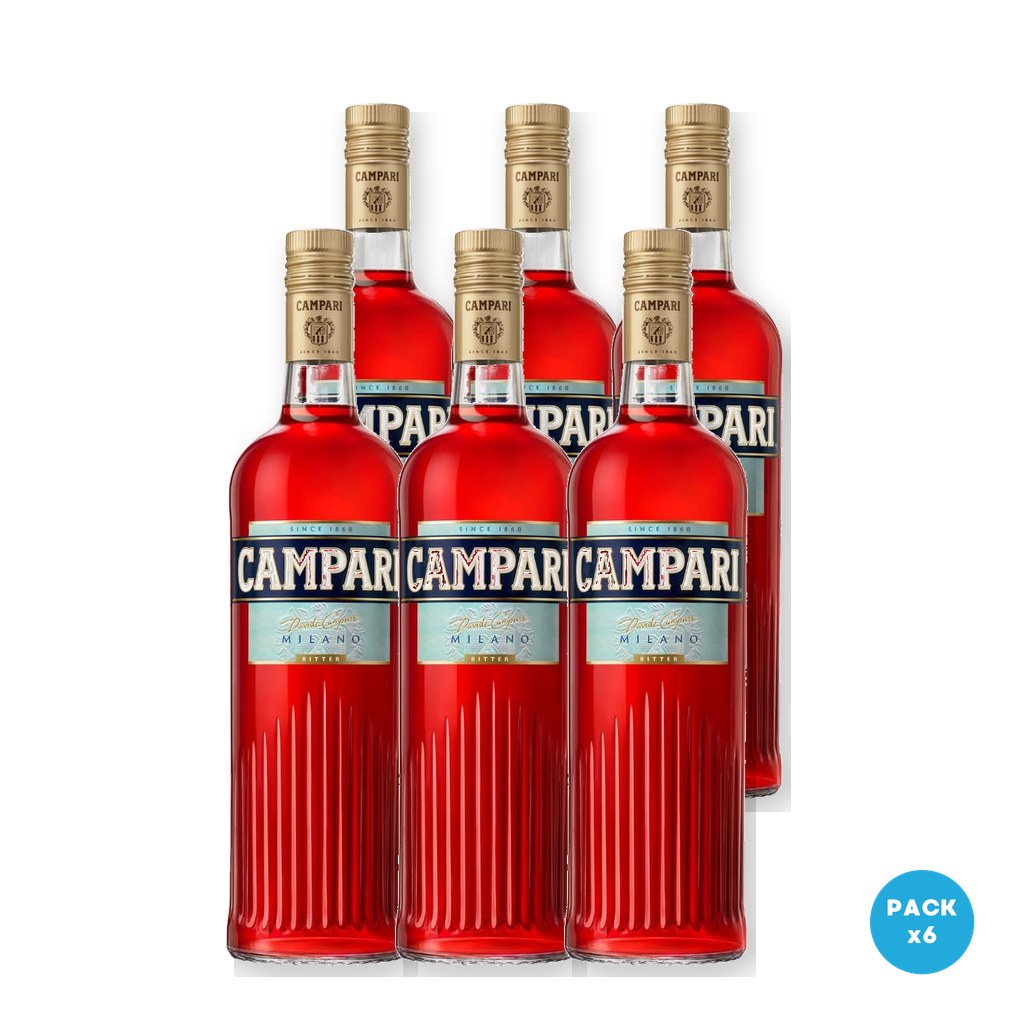 Campari – Aperitivo 750ml – 6 unidades Campari - Aperitivo 750ml - 6 unidades