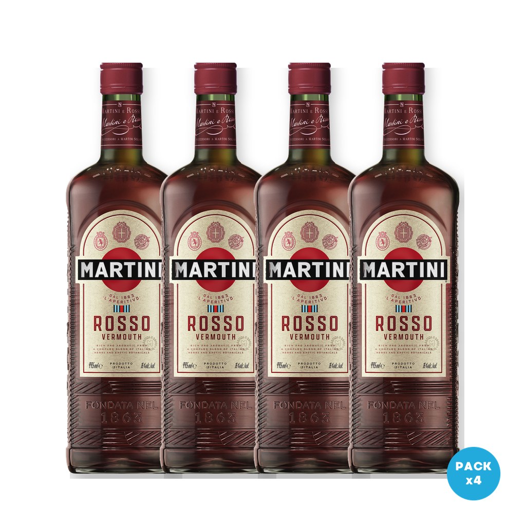 Martini – Vermouth Rosso 995ml – 4 unidades Martini - Vermouth Rosso 995ml - 4 unidades