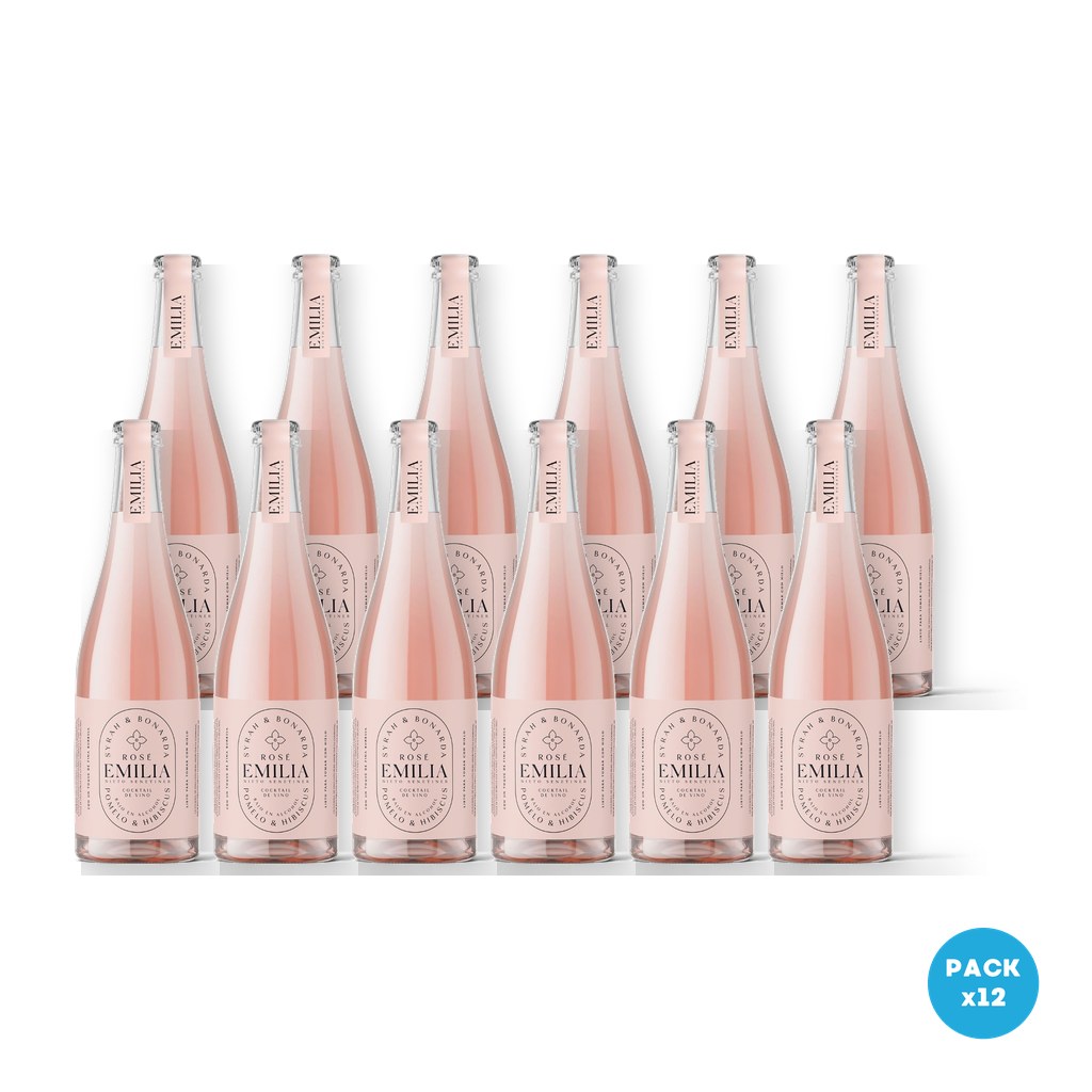 Emilia – Aperitivo Cocktail Con Alcohol Rose 750ml – 12 unidades Emilia - Aperitivo Cocktail Con Alcohol Rose 750ml - 12 unidades