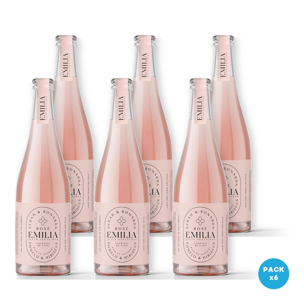 Emilia – Aperitivo Cocktail Con Alcohol Rose 750ml – 6 unidades Emilia - Aperitivo Cocktail Con Alcohol Rose 750ml - 6 unidades