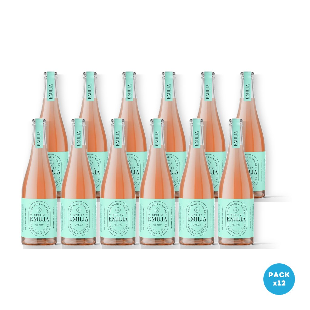 Emilia – Aperitivo Cocktail Con Alcohol Con Spritz 750ml – 12 unidades Emilia - Aperitivo Cocktail Con Alcohol Con Spritz 750ml - 12 unidades