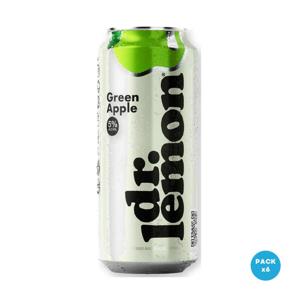 Dr.Lemon - Trago Listo Dr. Lemon Green Apple Lata 473ml - 1 Six Pack