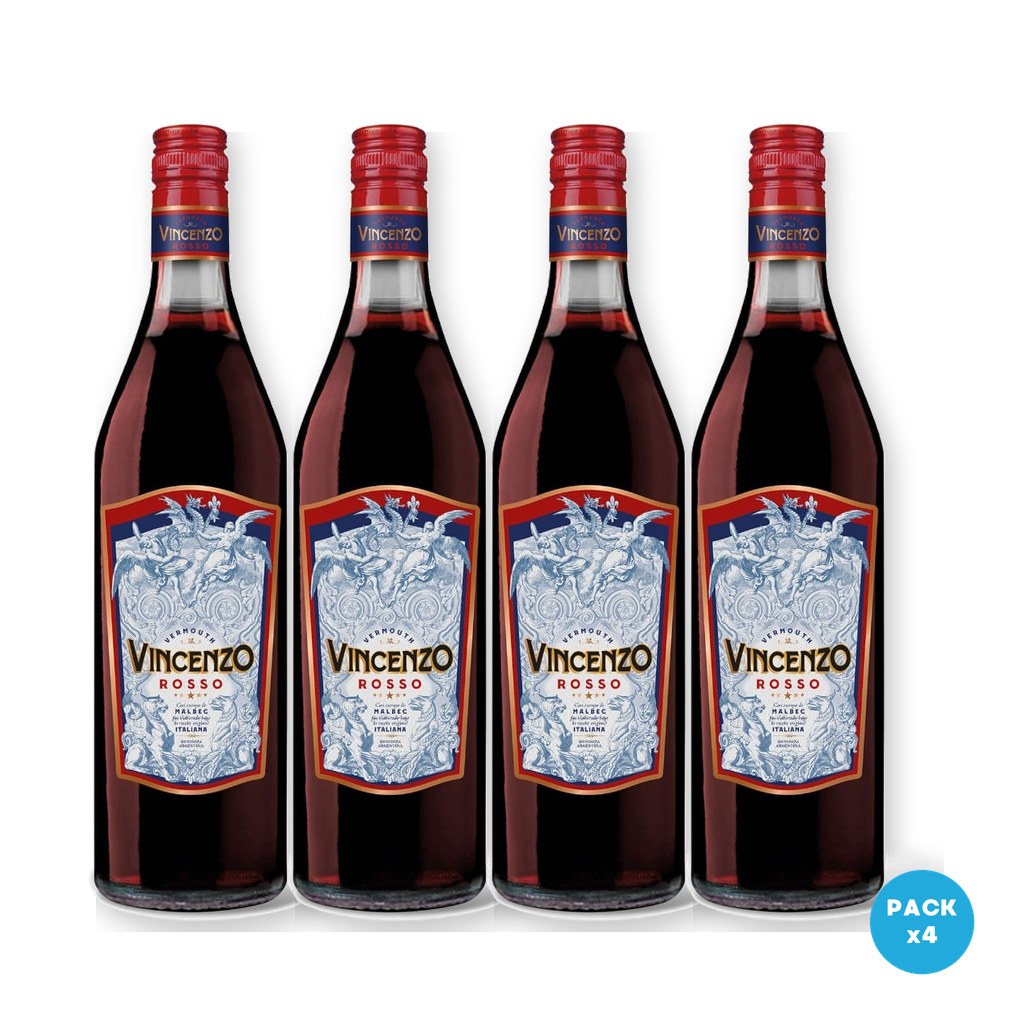 Vicenzo – Vermouth Rosso 950ml – 4 unidades Vicenzo - Vermouth Rosso 950ml - 4 unidades