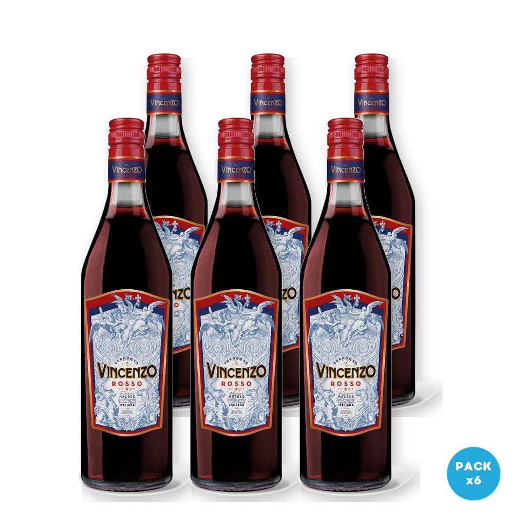 Vicenzo – Vermouth Rosso 950ml – 6 unidades Vicenzo - Vermouth Rosso 950ml - 6 unidades
