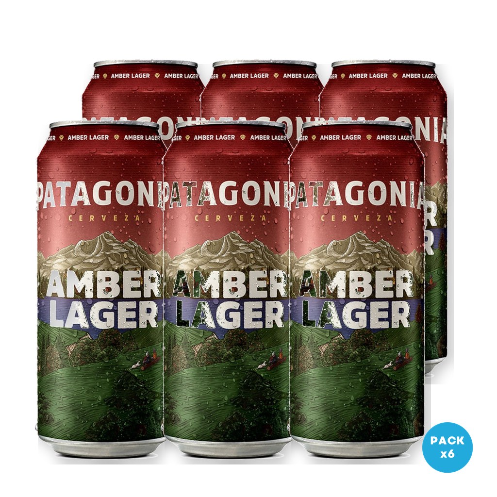 Patagonia - Cerveza Roja Amber Lager Lata 473ml - 1 Six Pack