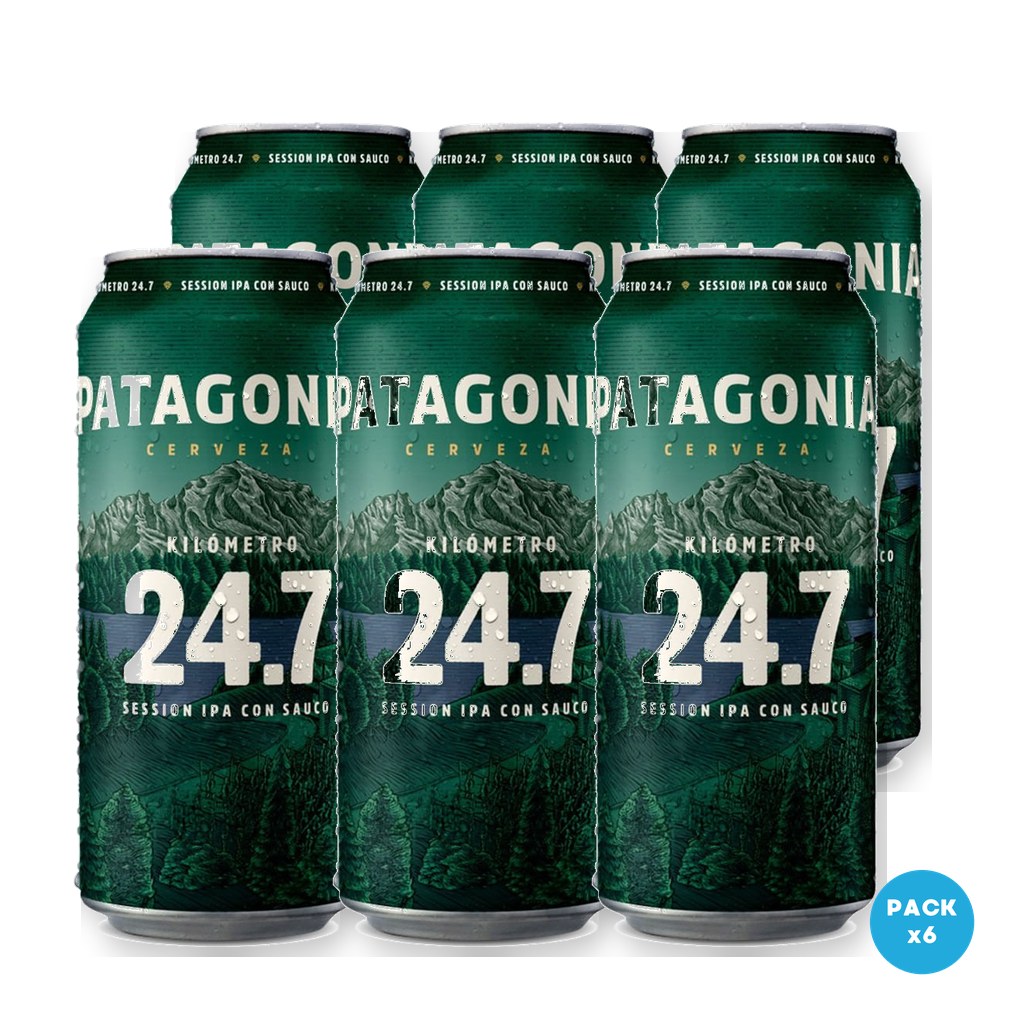 Patagonia - Cerveza Rubia 24.7 IPA Sauco Lata 473ml - 1 Six Pack
