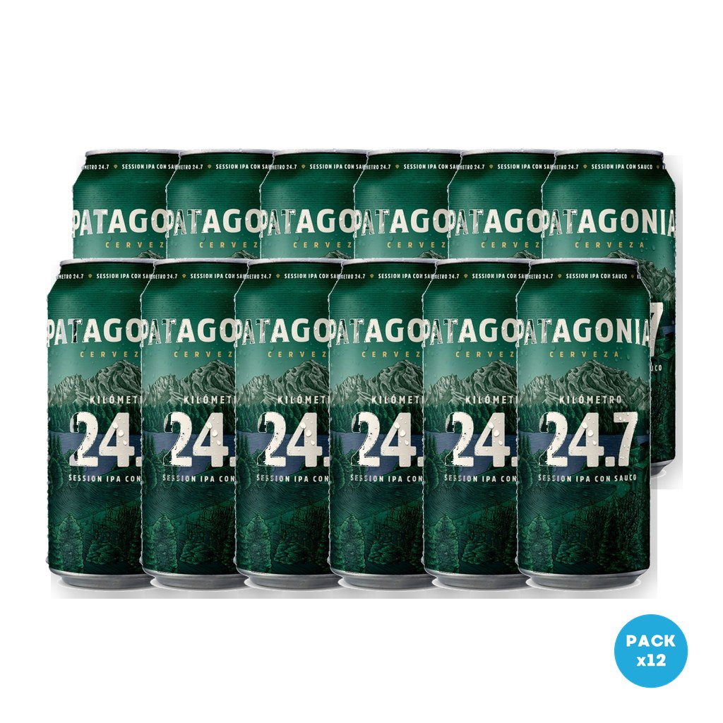 Patagonia – Cerveza Rubia 24.7 IPA Sauco Lata 473ml – 2 Six Packs Patagonia - Cerveza Rubia 24.7 IPA Sauco Lata 473ml - 2 Six Packs