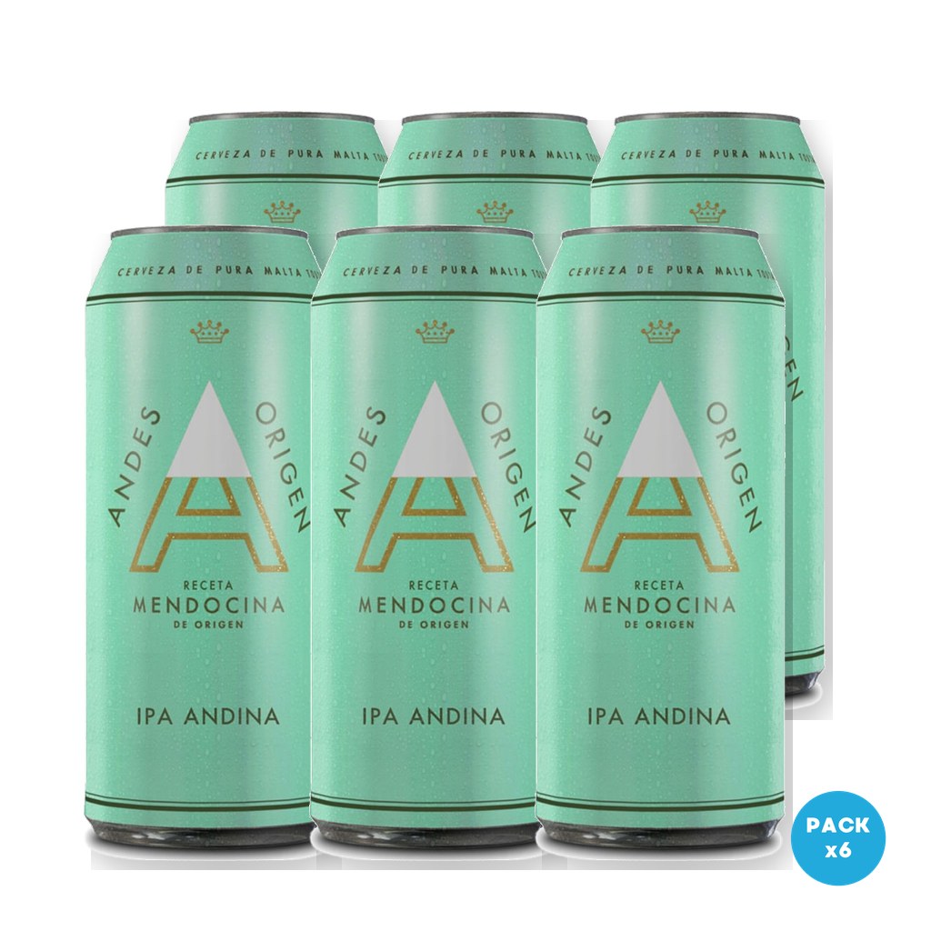 Andes Origen - Cerveza Rubia IPA Lata 473ml - 1 Six Pack