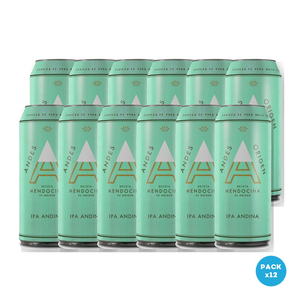 Andes Origen – Cerveza Rubia IPA Lata 473ml – 2 Six Packs Andes Origen - Cerveza Rubia IPA Lata 473ml - 2 Six Packs