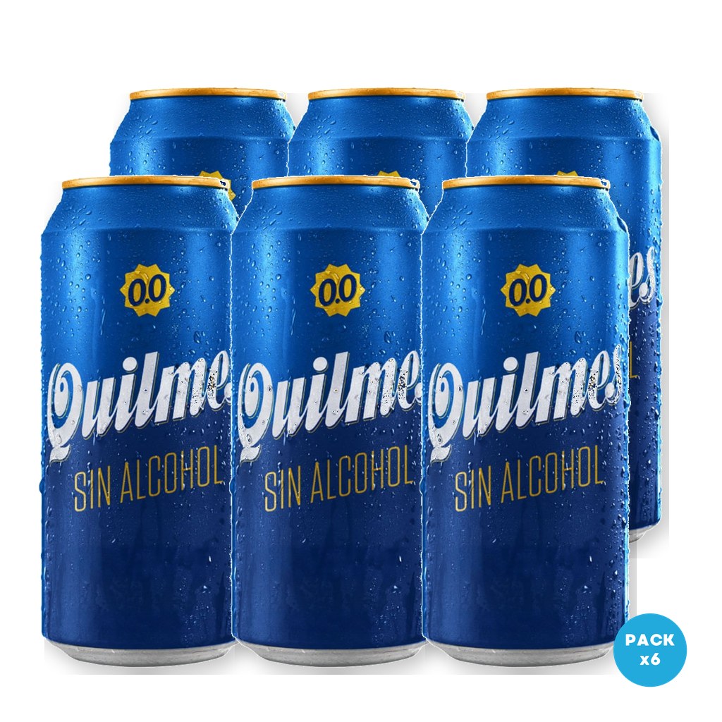 Quilmes - Cerveza 0.0% Sin Alcohol Lata 473ml - 1 Six Pack