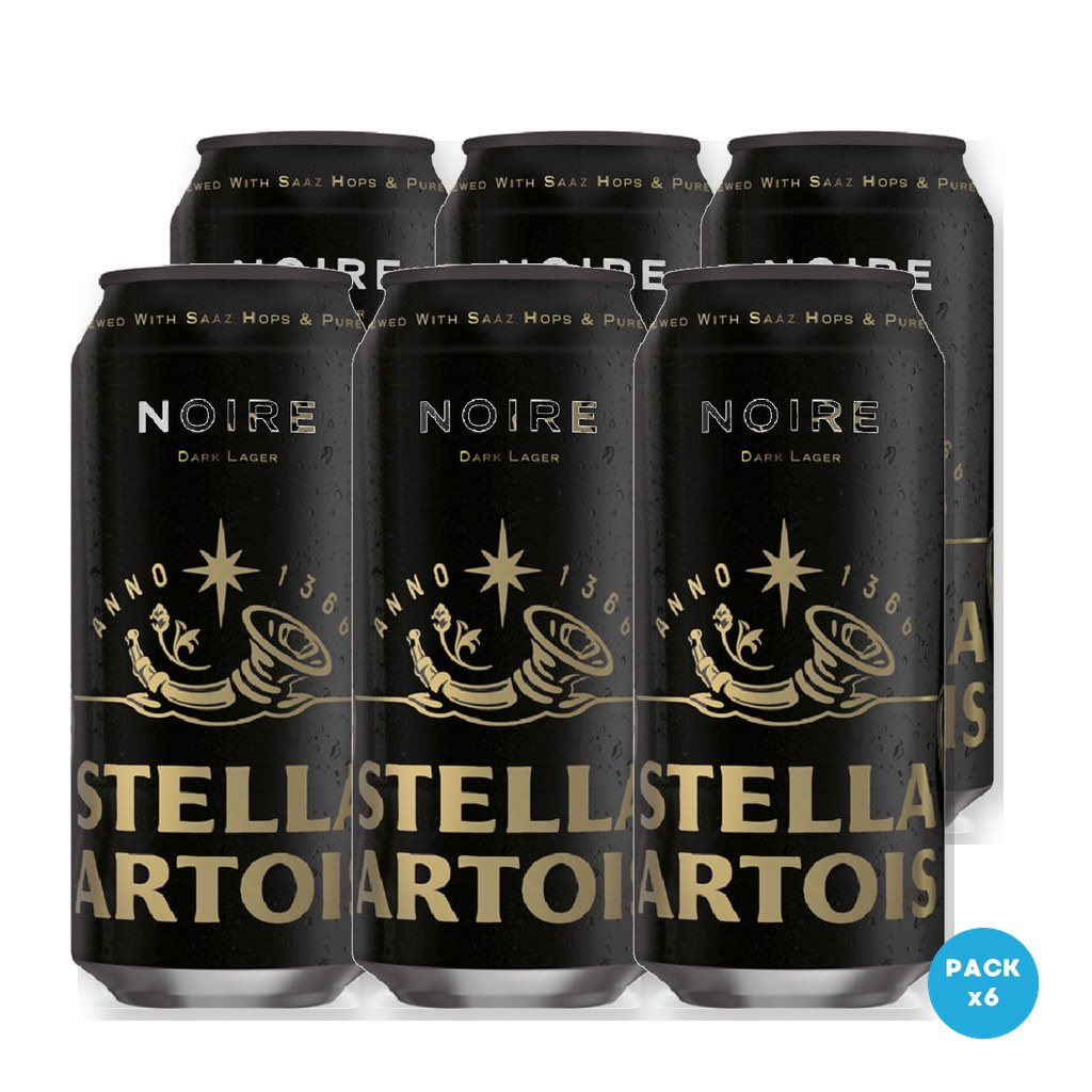 Stella Artois - Cerveza Negra Noire Lata 473ml - 1 Six Pack