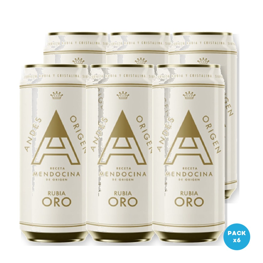 Andes Origen - Cerveza Rubia Oro Lata 473ml - 1 Six Pack