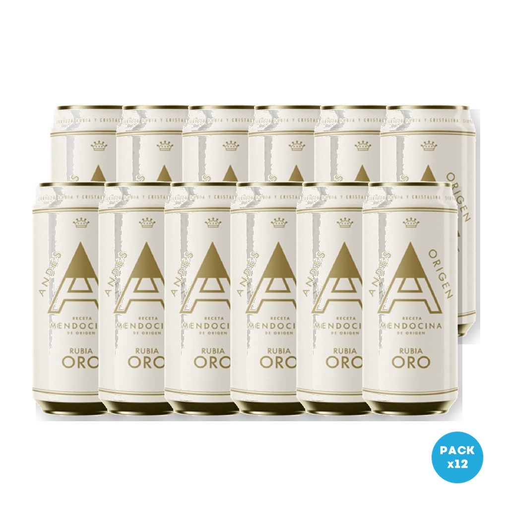 Andes Origen – Cerveza Rubia Oro Lata 473ml – 2 Six Packs Andes Origen - Cerveza Rubia Oro Lata 473ml - 2 Six Packs