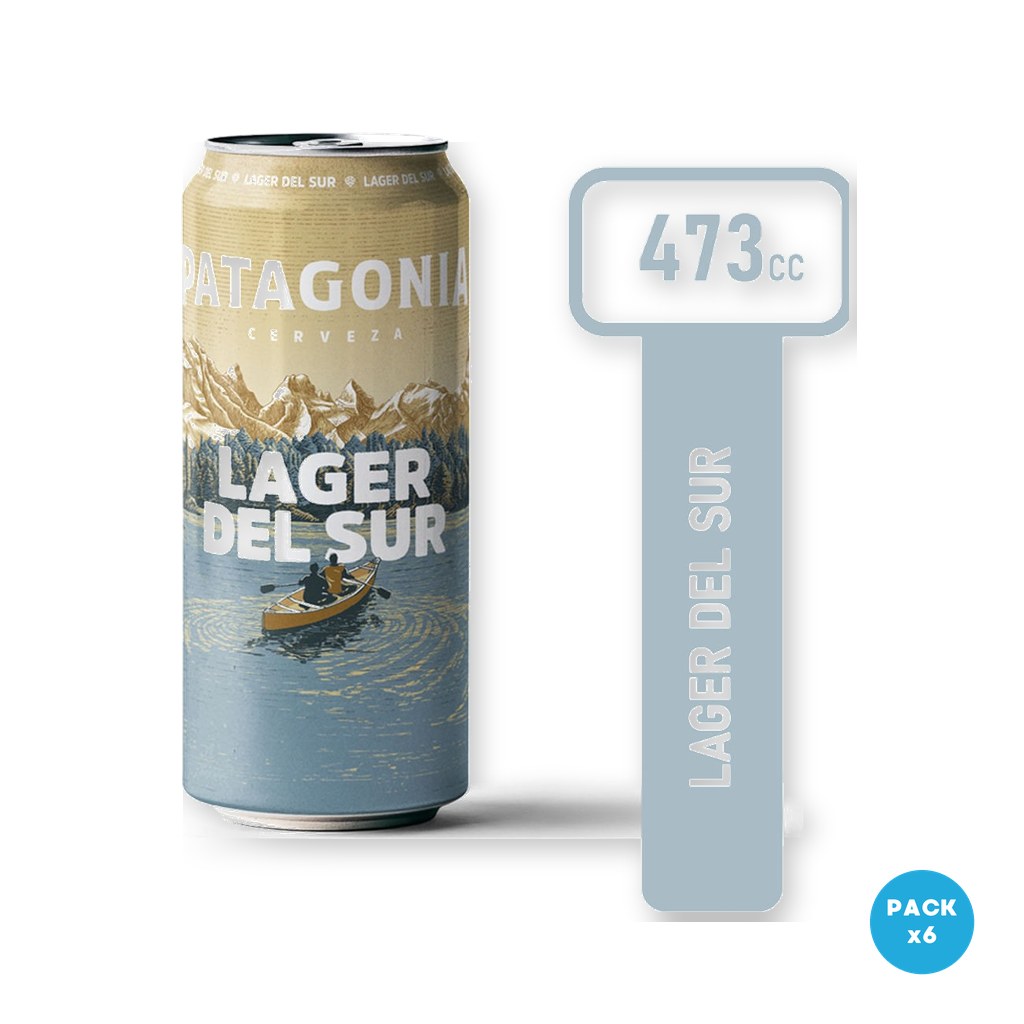 Patagonia - Cerveza Lager del Sur Lata 473ml - 1 Six Pack