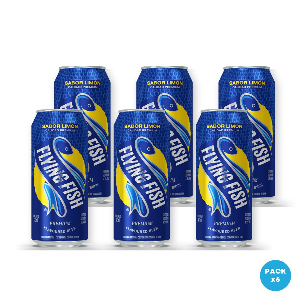 Flying Fish - Cerveza Limón Lata 473ml - 1 Six Pack