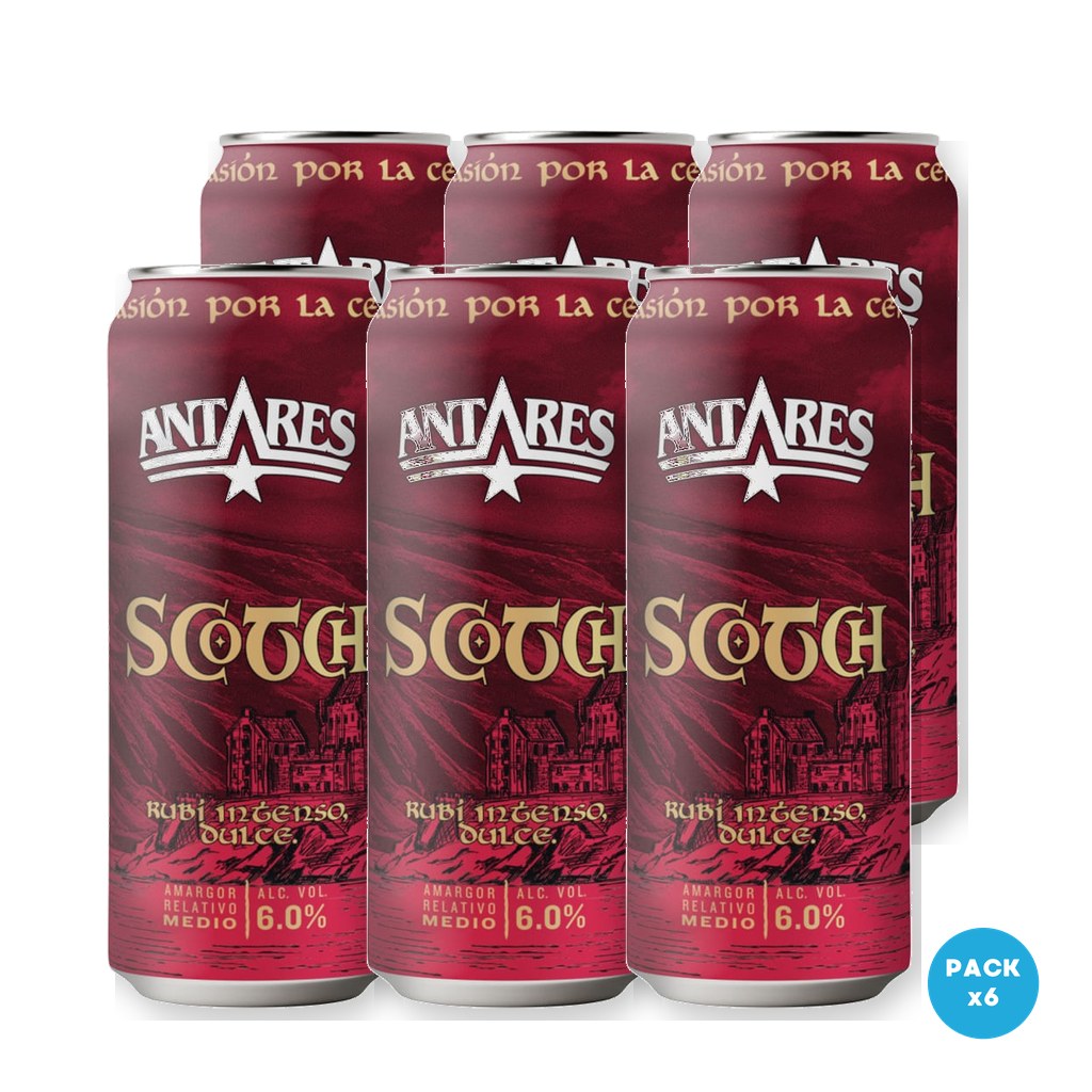 Antares - Cerveza Artesanal Scotch Lata 473ml - 1 Six Pack