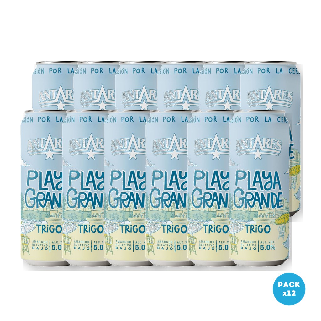 Antares – Cerveza Blanca Playa Grande Lata 473ml – 2 Six Packs Antares - Cerveza Blanca Playa Grande Lata 473ml - 2 Six Packs