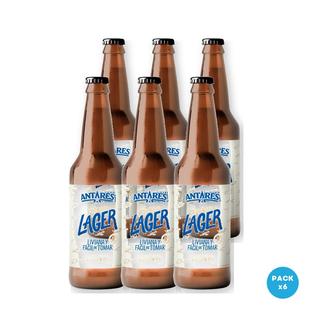 Antares - Cerveza Espíritu Lager Lata 500ml - 1 Six Pack