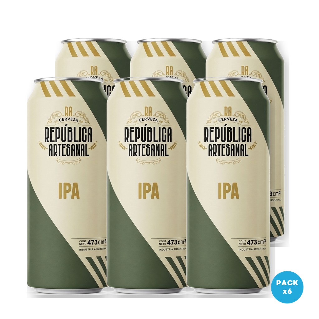 República Artesanal - Cerveza IPA Lata 473ml - 1 Six Pack