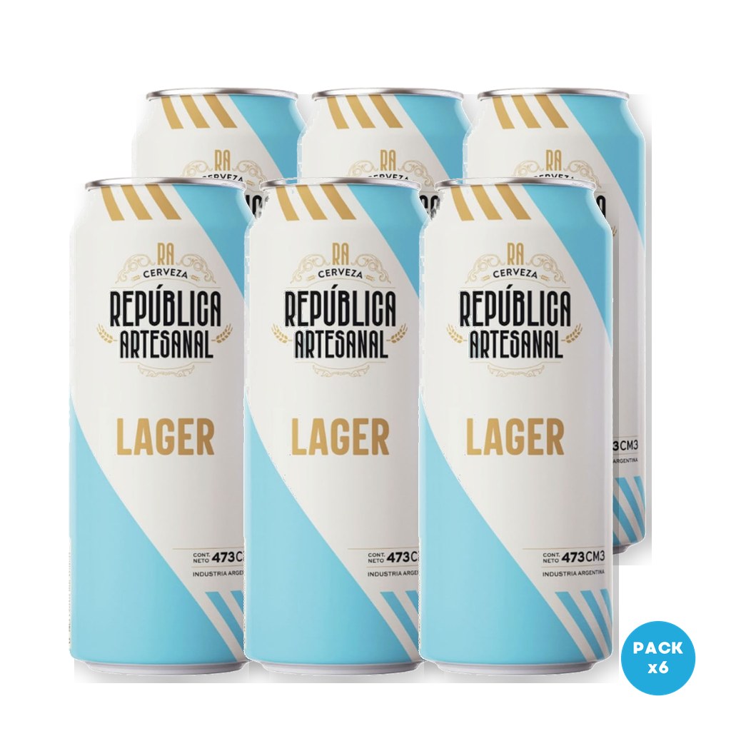República Artesanal - Cerveza Lager Lata 473ml - 1 Six Pack