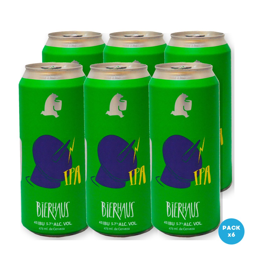 Bierhaus - Cerveza IPA Super Star Lata 473ml - 1 Six Pack