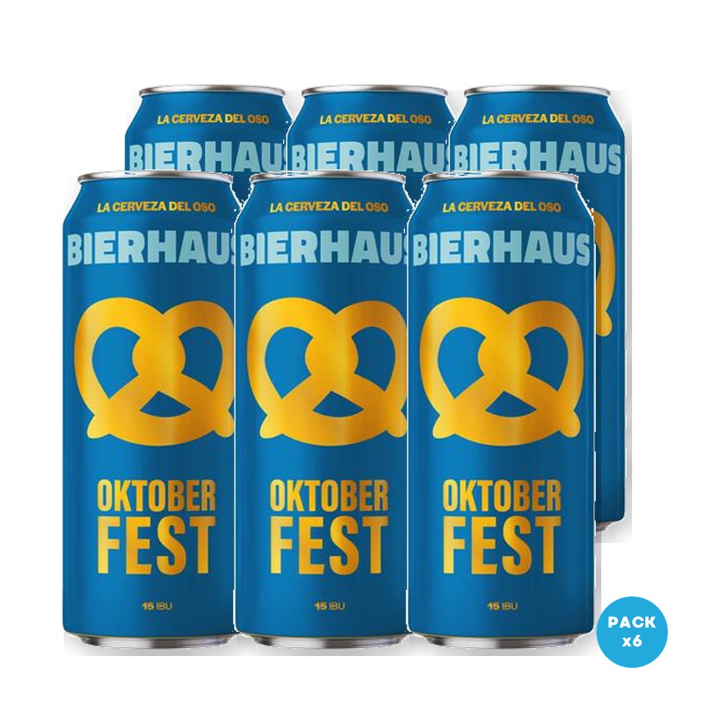 Bierhaus - Cerveza Oktober Fest Lata 473ml - 1 Six Pack