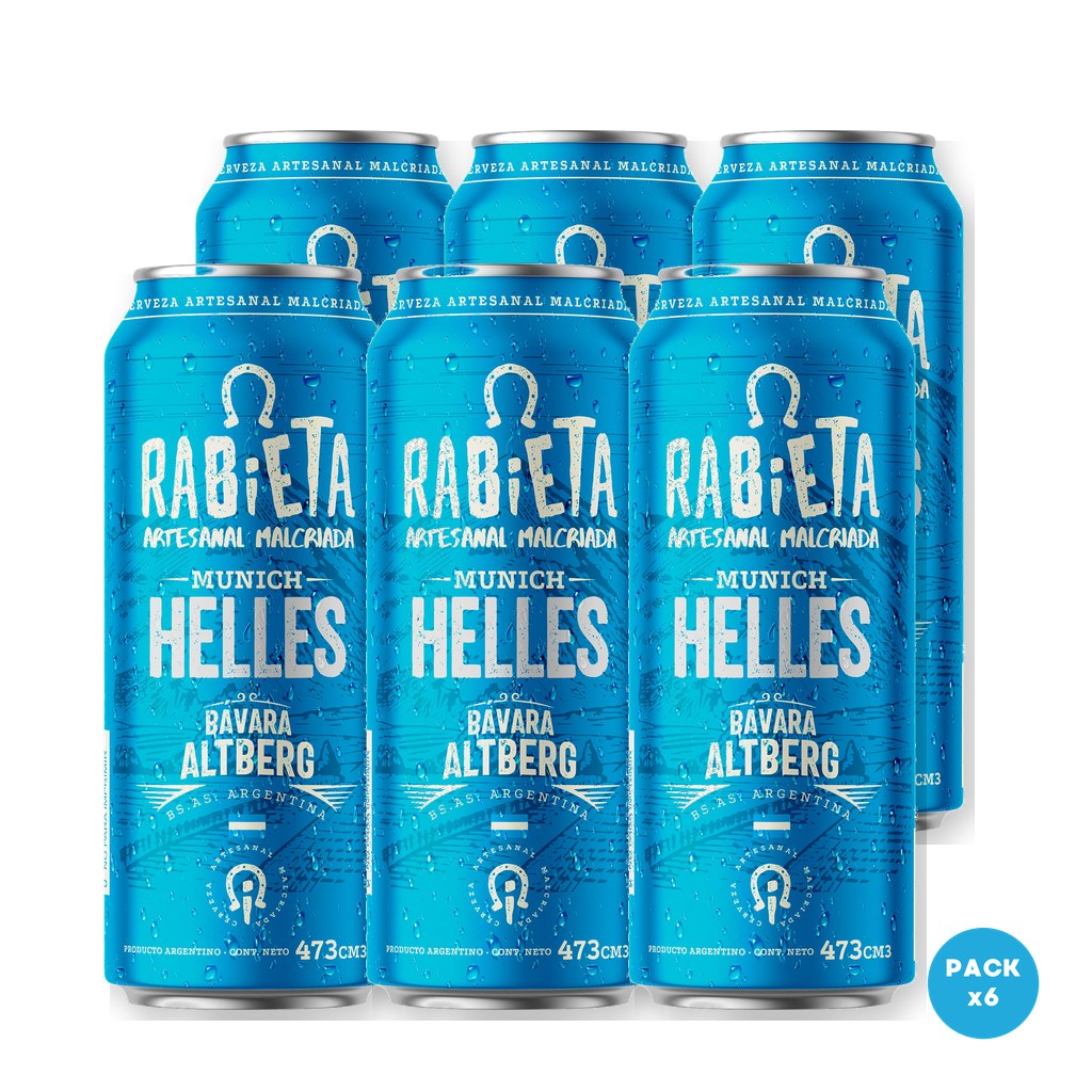 Rabieta - Cerveza Helles Munich Lata 473ml - 1 Six Pack