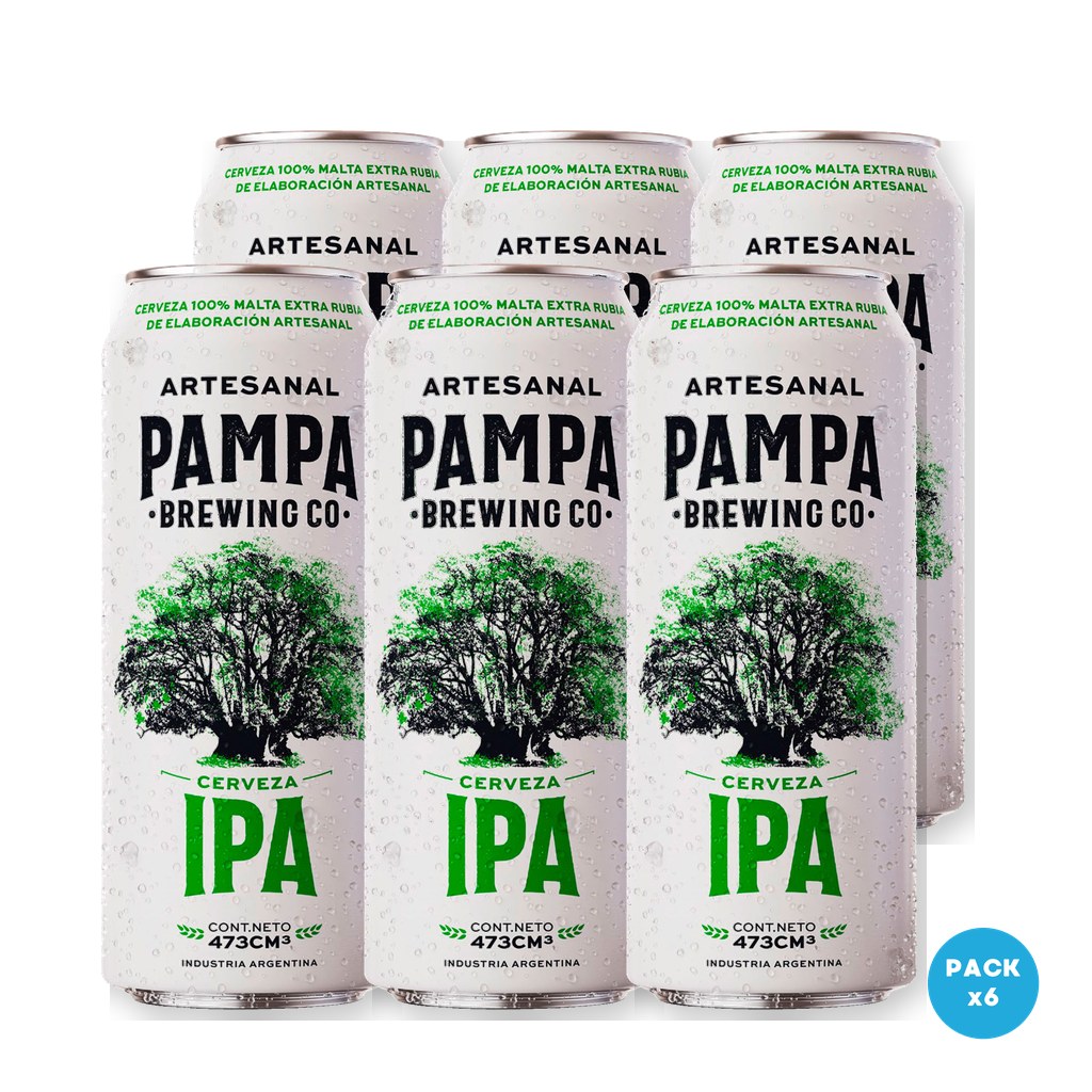 Pampa Brewing - Cerveza IPA Lata 473ml - 1 Six Pack