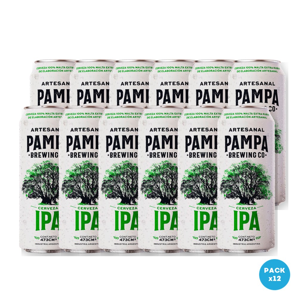 Pampa Brewing – Cerveza IPA Lata 473ml – 2 Six Packs Pampa Brewing - Cerveza IPA Lata 473ml - 2 Six Packs