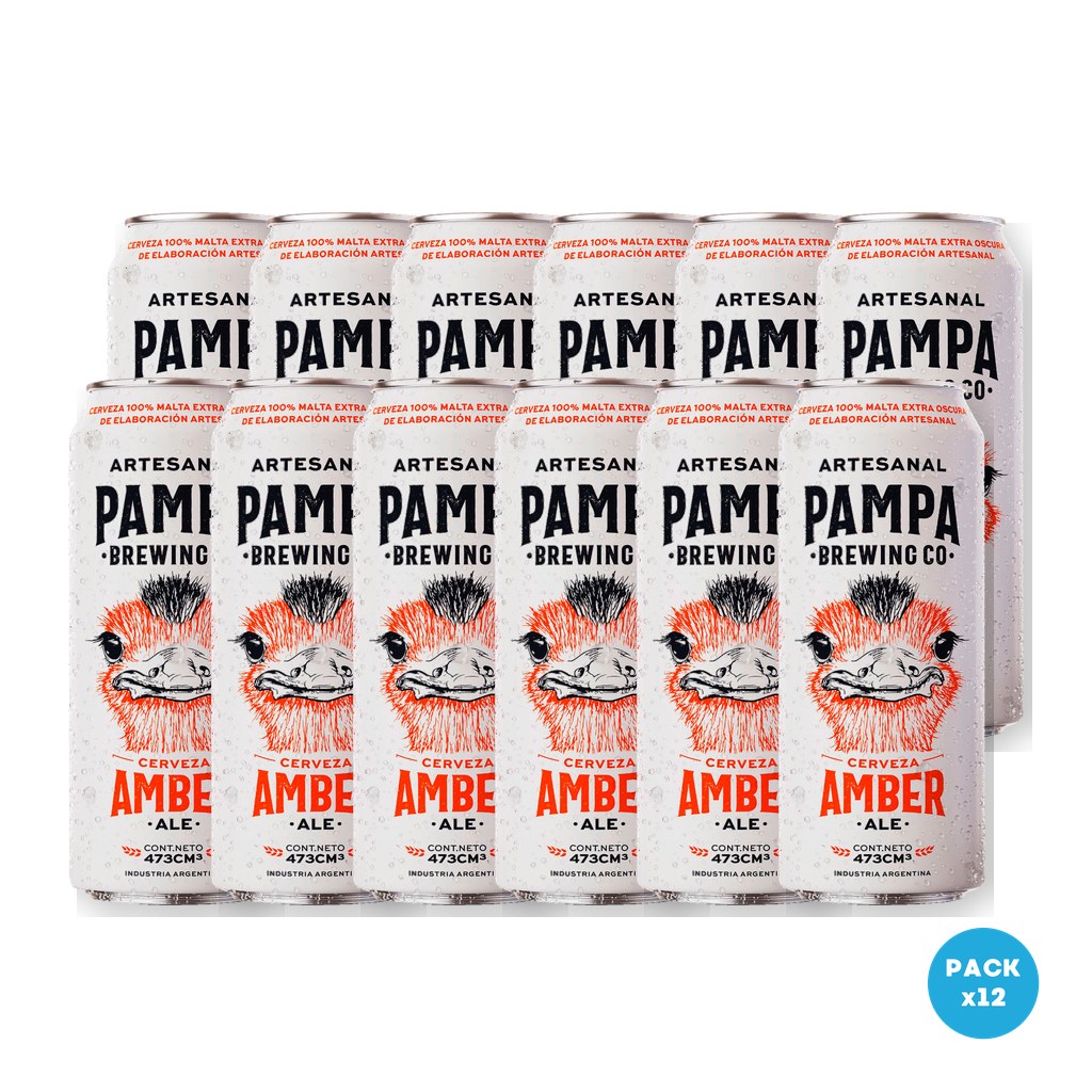 Pampa Brewing – Cerveza Amber Ale Lata 473ml – 2 Six Packs Pampa Brewing - Cerveza Amber Ale Lata 473ml - 2 Six Packs