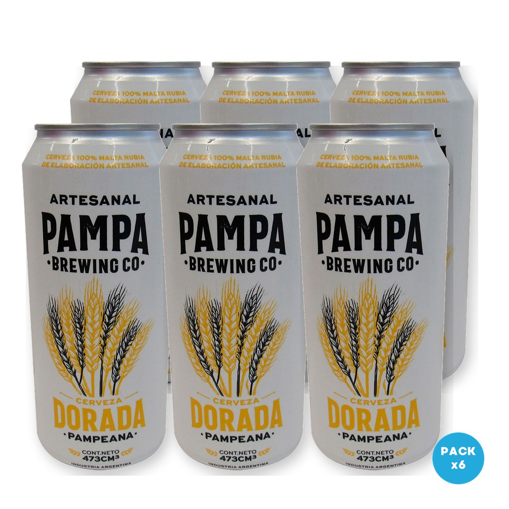 Pampa Brewing - Cerveza Golden Ale Lata 473ml - 1 Six Pack