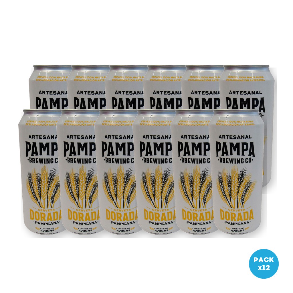 Pampa Brewing – Cerveza Golden Ale Lata 473ml – 2 Six Packs Pampa Brewing - Cerveza Golden Ale Lata 473ml - 2 Six Packs