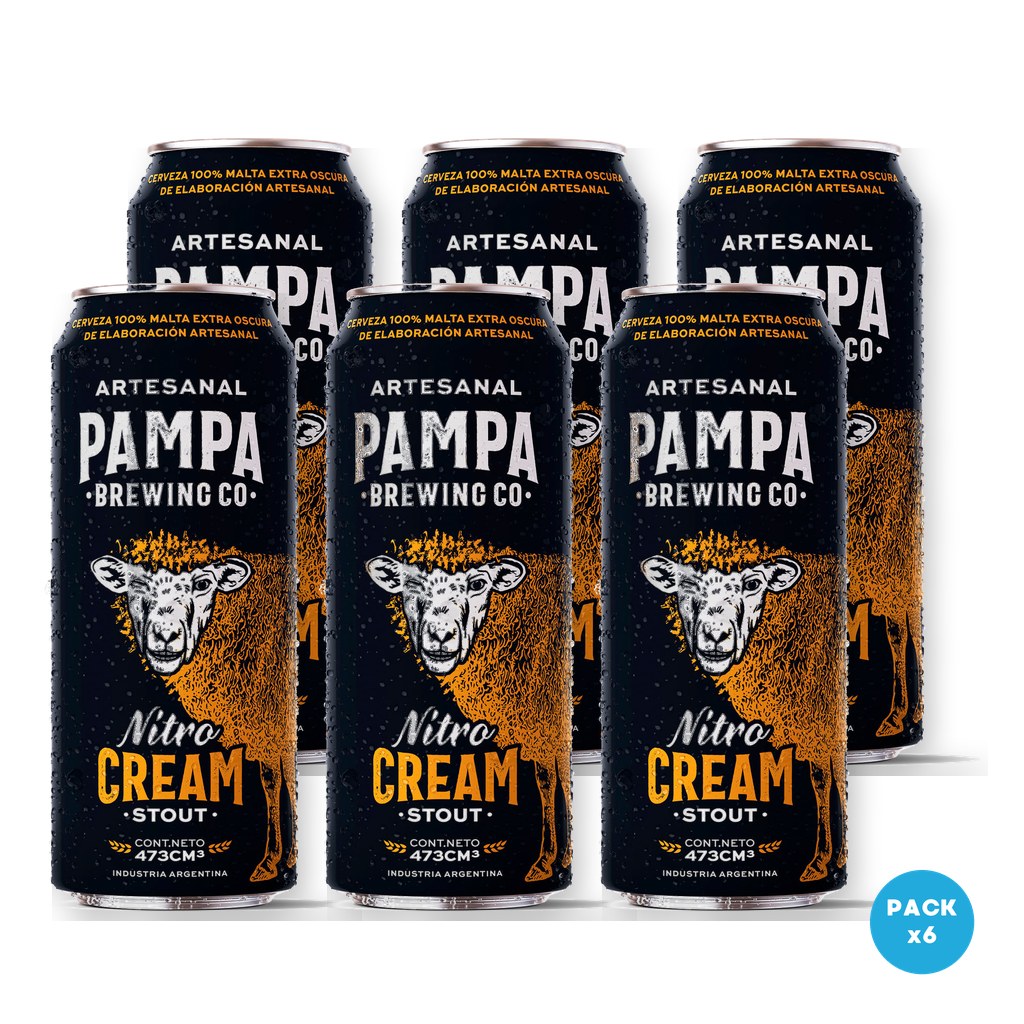 Pampa Brewing - Cerveza Nitro Cream Stout Lata 473ml - 1 Six Pack