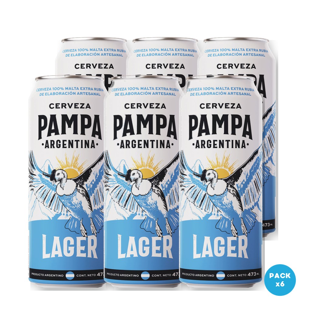 Pampa Brewing - Cerveza Lager Lata 473ml - 1 Six Pack
